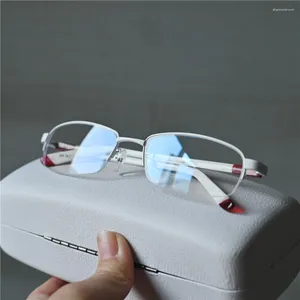 Zonnebril Vazrobe Mode Witte Leesbril Mannen Vrouwen Anti Blauwe Reflectie Presbyopie Brillen Frame Mannelijke Bril Semi Randloze