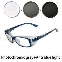 Zonnebril Vazrobe Pochromic Bijziendheid Bril Mannelijke Vrouwen Winproof Veiligheidsbril Anti Blauw Licht Overgang Brillen Frame Mannen Vrouwelijke