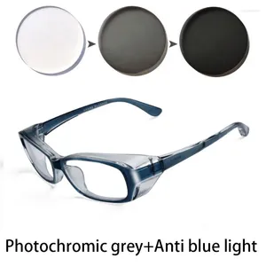 Gafas de sol Vazrobe Pochromic Myopia Gafas Hombre Mujer Winproof Gafas de seguridad Anti Luz Azul Transición Anteojos Marco Hombres Mujer