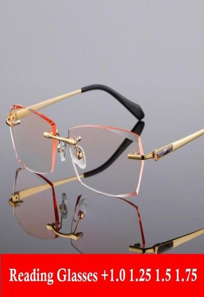 Lunettes de soleil Vazrobe Lunettes de lecture mâle 10 125 175 20 25 275 30 PRESBYOPIE MEN RIMLESS TIN