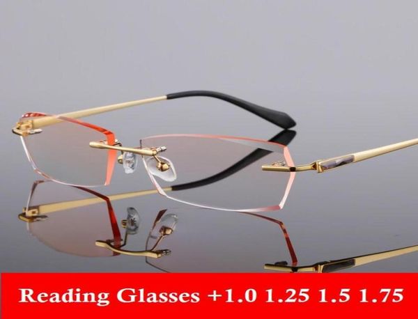 Lunettes de soleil Vazrobe Lunettes de lecture mâle 10 125 175 20 25 275 30 PRESBYOPIE MEN RIMLESS TIN