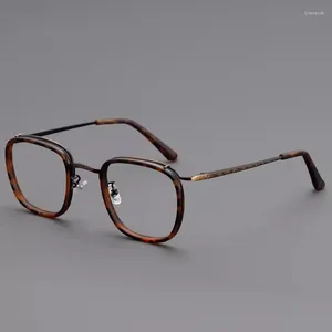 Zonnebril Vazrobe Vintage Schildpad Leesbril Mannen Vierkante Zwarte Brillen Frame Mannelijke Anti Reflectie Verziend Verziendheid