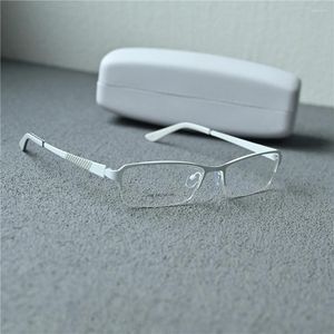 Zonnebril Vazrobe Wit Heren Leesbril Dames Mode Anti Blauw Reflectie Brillen Frame Mannelijke Semi Randloze Legering Bril Optisch