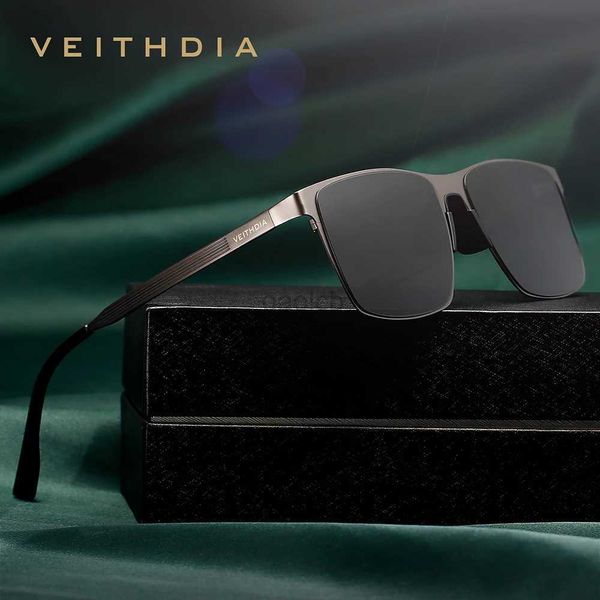 Lunettes de soleil Veithdia Hommes Lunettes de soleil Fishing Polarisé UV400 Lens en nylon Eyewear Eyewear en acier inoxydable pour mâles V8226 24412