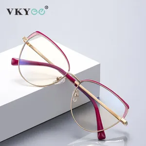 Zonnebril VICKY Fashion Design Leesbril Dames Roze Optisch Frame Aangepast Recept Anti-blauw Licht Computer Brillen 3105