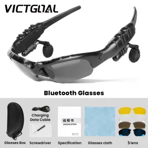 Lunettes de soleil VICTOAL Cycling Bluetooth Sports Lunettes Polarized Men's Sunglasses For Bicycle Eyewear Mtb Road Bike Earphone Smart E E EARLES