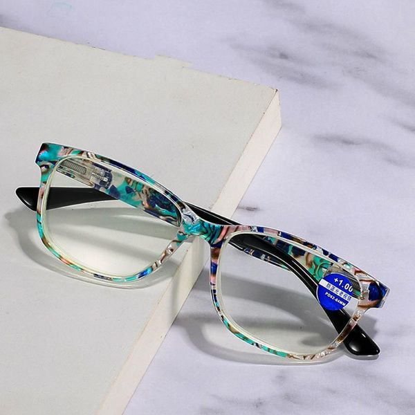 Lunettes de soleil VIDA lunettes de lecture Anti-bleu haute définition confortables pour dames Rectangule 1.0 1.5 2.0 à 4.0 lunettes de soleil