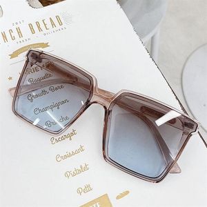 Zonnebrillen Vintage Big Frame Square Woman Retro Brand Design Fashion Black Mirror Oversized Gradient Sun Glazen voor Femalesunglas275H