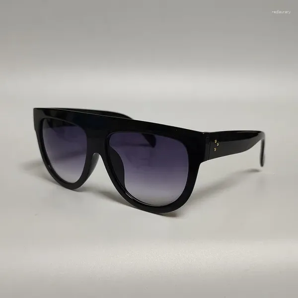 Gafas de sol Vintage Flat Top Fashion for Men and Women Diseñador Casual Brand Unisex Glasses Semi Round Eyewear UV400