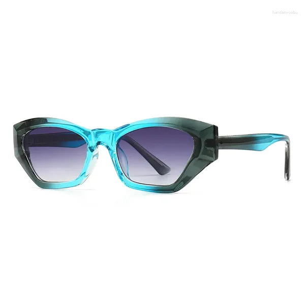 Lunettes de soleil Vintage fleur thé optique monture de lunettes femmes losange oeil de chat parasol miroir hommes dégradé couleur lunettes claires