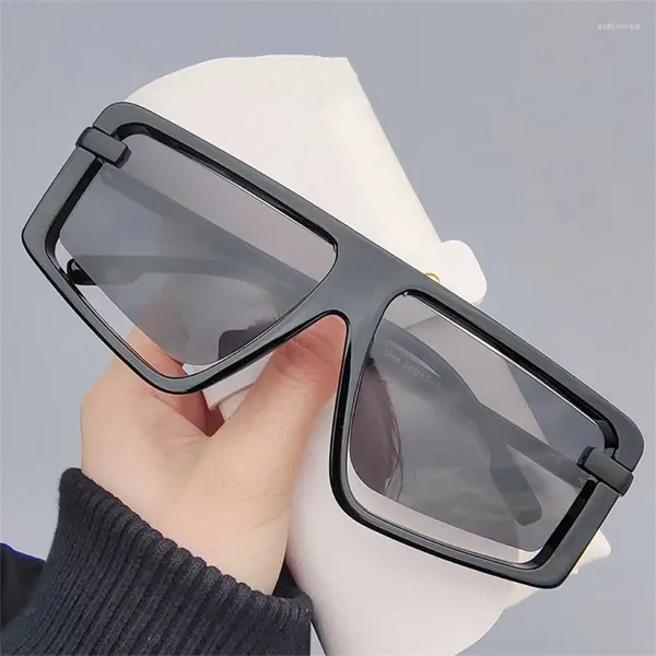Gafas de sol Vintage unidas cuerpo cuadrado mujer marca diseñador moda gafas de sol hombres conducción al aire libre gafas UV400