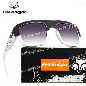 Lunettes de soleil Vintage hommes UV400 nuances lunettes de soleil carrées pour le Sport d'été mâle Fox Knight conduite lunettes accessoire