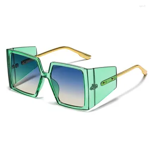 Gafas de sol Vintage Punk Square mujer marca de gran tamaño Steampunk gafas de sol para hombres Retro UV400 Oculos Lunette De Soleil