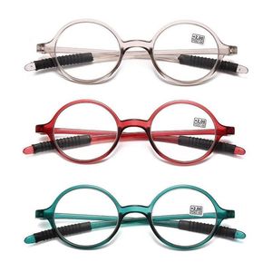 Lunettes de soleil Vintage rétro petit cadre rond lunettes de lecture pour presbytes femmes hommes noir PC résine lentille claire presbytie eyeglasse265s