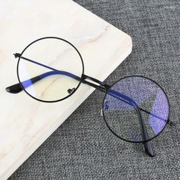 Lunettes de soleil Vintage Transparent Lunes Round Metal Frame Superlight Style Preppy Clear Lens Game Eye Reading Protection Chic