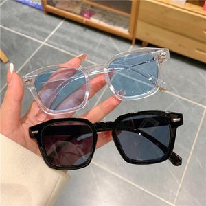 Lunettes de soleil Vintage UV400 Polychrome lunettes de soleil surdimensionnées mode femmes carré dames femme grand cadre nuances noir
