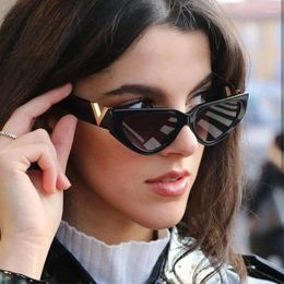 Lunettes De soleil Vintage V œil De chat pour femmes, marque De mode De styliste, Triangle, UV400 Gafas De Sol Mujer, 2024