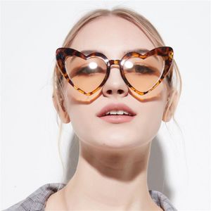 Lunettes de soleil Vintage Femmes pour hommes Oversize Heart Sun Glasses Retro Designer Shades Mirror UV 400 Visor Eyewear 247Z