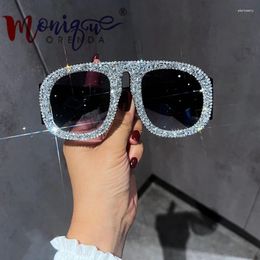 Zonnebrillen vintage dames zonnebril 2024 in oversized strass bling tinten zonnebrillen luxe merkontwerp UV400 brillen voor feest