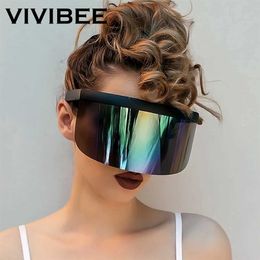 Zonnebril VIVIBEE Nicki Minaj Dames Vizierzonnebril 2023 Trending Product Mirror Fun Y2K Zonnebril UV400 Fashion Shades YQ240120