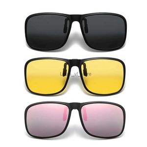 Zonnebril VIVIBEE Gepolariseerde opklapbare clip-on zonnebril voor rijden in het donker UV400 Meekleurende antiglanslens BijziendheidZonnebril Autobestuurder H24223