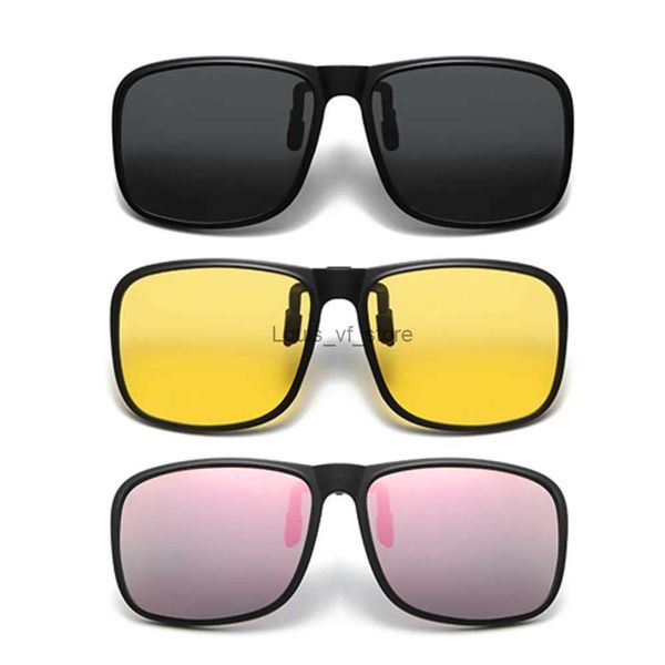 Gafas de sol VIVIBEE Gafas de sol polarizadas abatibles con clip para conducir Lentes fotocromáticas antideslumbrantes oscuras UV400 Gafas de sol para miopía Conductor de coche H24223