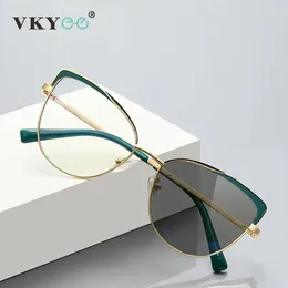 Lunettes de soleil Vkyee Femmes Cat Eyes Pochromic Lecture Lunettes Design Papillon Cadre Personnalisé Prescription Anti-Bleu Ray Lunettes 3100