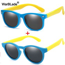 Lunettes de soleil WarBlade rondes polarisées enfants lunettes de soleil Silicone flexible sécurité enfants lunettes de soleil mode garçons filles nuances lunettes UV400 230826