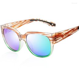 Lunettes de soleil Waterwoman Polarise Women Mirror Square Goggles Oversize Driving For Eyewear Accessories 256S