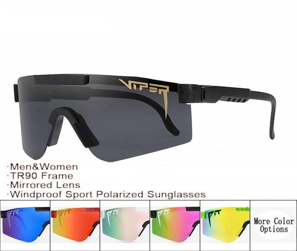 Gafas de sol al por mayor y dropshipper marco reflejado lente a prueba de viento Sport Mujer gafas de sol polarizadas con embalaje5741493