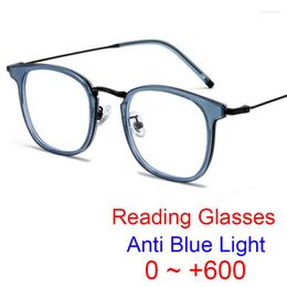 Lunettes de soleil femme Designer mode lunettes de lecture unisexe haute qualité Transparent bleu lunettes ordinateur presbytie lunettes