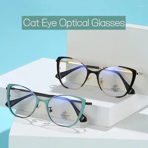 Zonnebril Vrouwen Cat Eye Frame Brillen Anti-blauw Licht Merk Designer Optische Spetacles Bril Mode Helder Effen