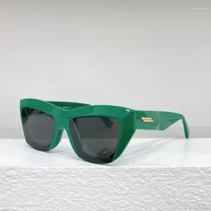 Lunettes De soleil femmes vert marque De mode concepteur oeil De chat femme dégradé Points lunettes De soleil grand Oculos Feminino De Sol UV400 41