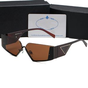 Zonnebril Dames Luxe Heren Designer Zonnebril Frameloze Shades Transparante Spiegel Klassieke Retro Driehoek Uv