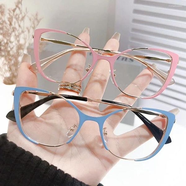 Lunettes de soleil Anti-lumière bleue pour femmes et hommes, monture optique surdimensionnée, Protection oculaire ultralégère, lunettes d'ordinateur