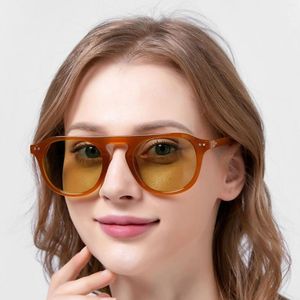 Lunettes de soleil femmes hommes mode riz lunettes Vintage rétro femme lunettes de soleil UV400