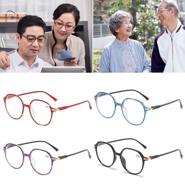 Lunettes de soleil femmes hommes lunettes de lecture loupe presbyte rond imprimé grande taille lunettes dioptrie