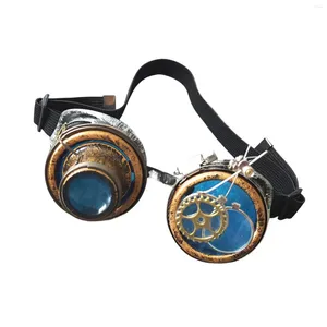 Gafas de sol Mujeres gafas steampunk con punk de color rústico lupa gótica gótica gafas para accesorios