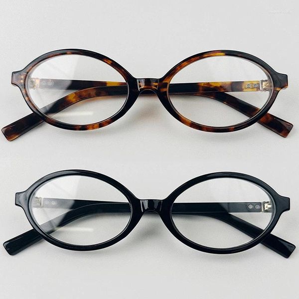 Gafas de sol para mujer, gafas Retro ovaladas Y2K, marco pequeño de leopardo, moda Simple, Vintage, gafas decorativas para niñas