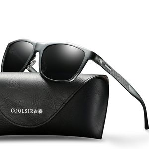 Lunettes de soleil femmes rétro polarisées carrées dames élégant Al-mg cadre noir conduite UV400 preuve mode classique pour hommes lunettes de soleil