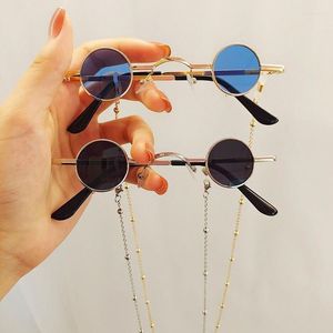 Zonnebrillen vrouwen rond punk mannen licht klein frame hiphop zonnebril vintage reisfeest brillen decoratief decoratief