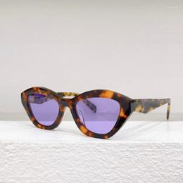 Lunettes de soleil Femmes Acétate Polygone Cadre A02S Style Hip Hop Mode Haute Qualité Lunettes Pour Hommes 8 Couleurs Violet Jaune Noir Bleu