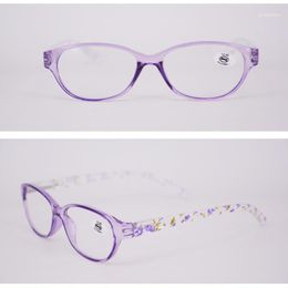 Lunettes de soleil femmes Designer mode lunettes de lecture à vendre en cristal ovale de haute qualité lecteurs femme noir violet rose étui à prix réduit