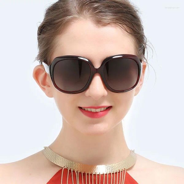 Gafas de sol para mujer, montura grande ovalada, gafas de sol circulares para ciclismo al aire libre, gafas deportivas con protección UV, gafas UV400