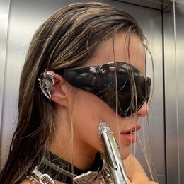 Zonnebril Vrouwen Zonbescherming Uv Mode Y2g Technologie Futuristische Party Street Shoot Catwalk Bril