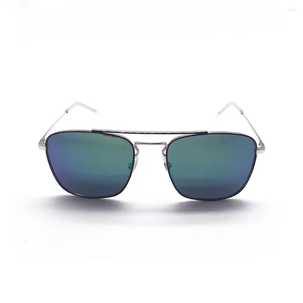 Lunettes de soleil Femmes Femmes 2024 Luxury Vintage in Designer Man Accessories Apparel Metal Blue-Green Gradient UV400 3588