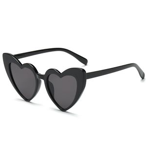 Zonnebrillen Dames Trendy hartvormige bril voor vrouwen Merkontwerper Peach Heart Big Frame Soft Girl Fashion Sunglasses