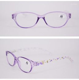 Lunettes de soleil Femmes 039S Designer Fashion Linges de lecture pour en haute qualité des lecteurs de cristal ovales femme noire violet rose dis6739734