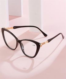 Lunettes de soleil Femmes039 Fashion Cat Cames Eye Cames anti-bleu Lunes de lecture 2022 Brand Designer Prescription presbyte pour WOM6512748