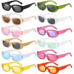 Lunettes de soleil Femmes steunpunk Cadre rectangulaire Lunettes de soleil Couleur Couleur UV400 Bicycle de soleil Protective Lunettes de soleil Lunettes Summer Lunets d'été J240508